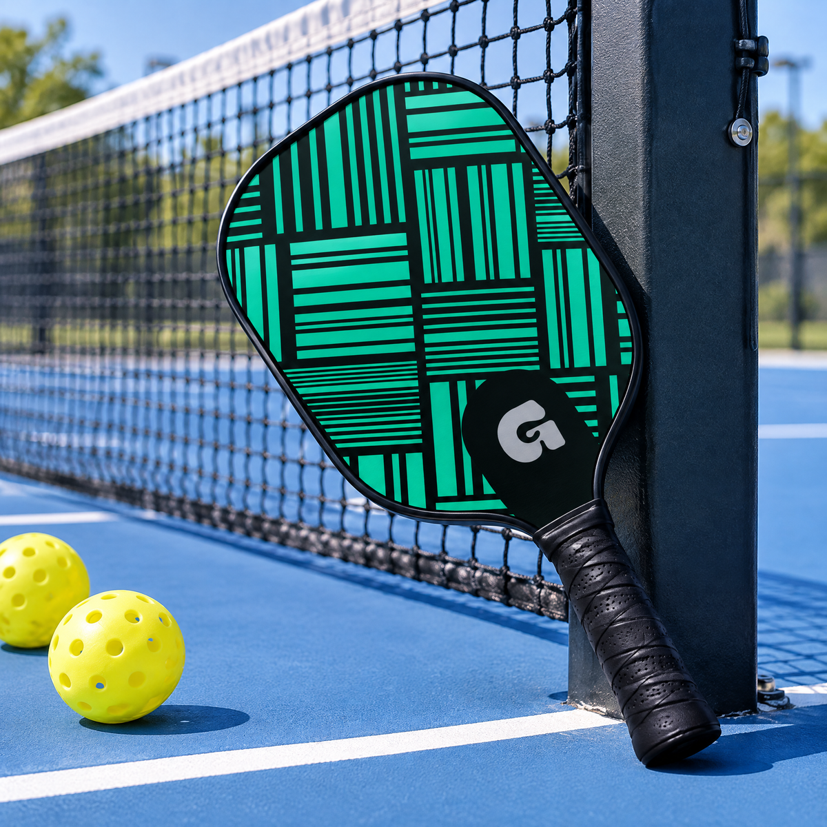 G Series Pickleball Paddle Set | Teal & Black Pattern