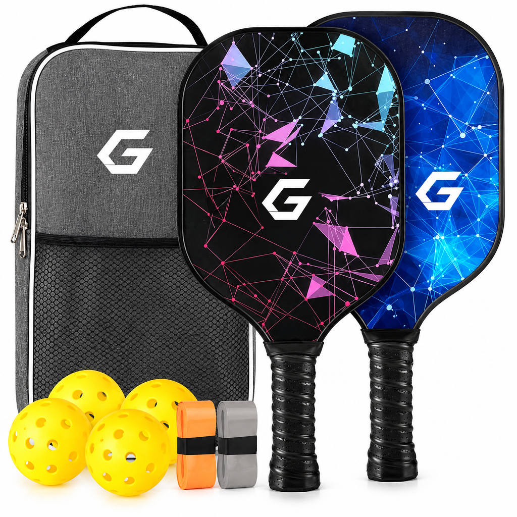 G Series Pickleball Paddle Set | Geometric Edition with Carry Bag