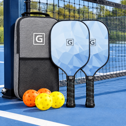 G Series Pickleball Paddle Set | Blue Geometric Edition